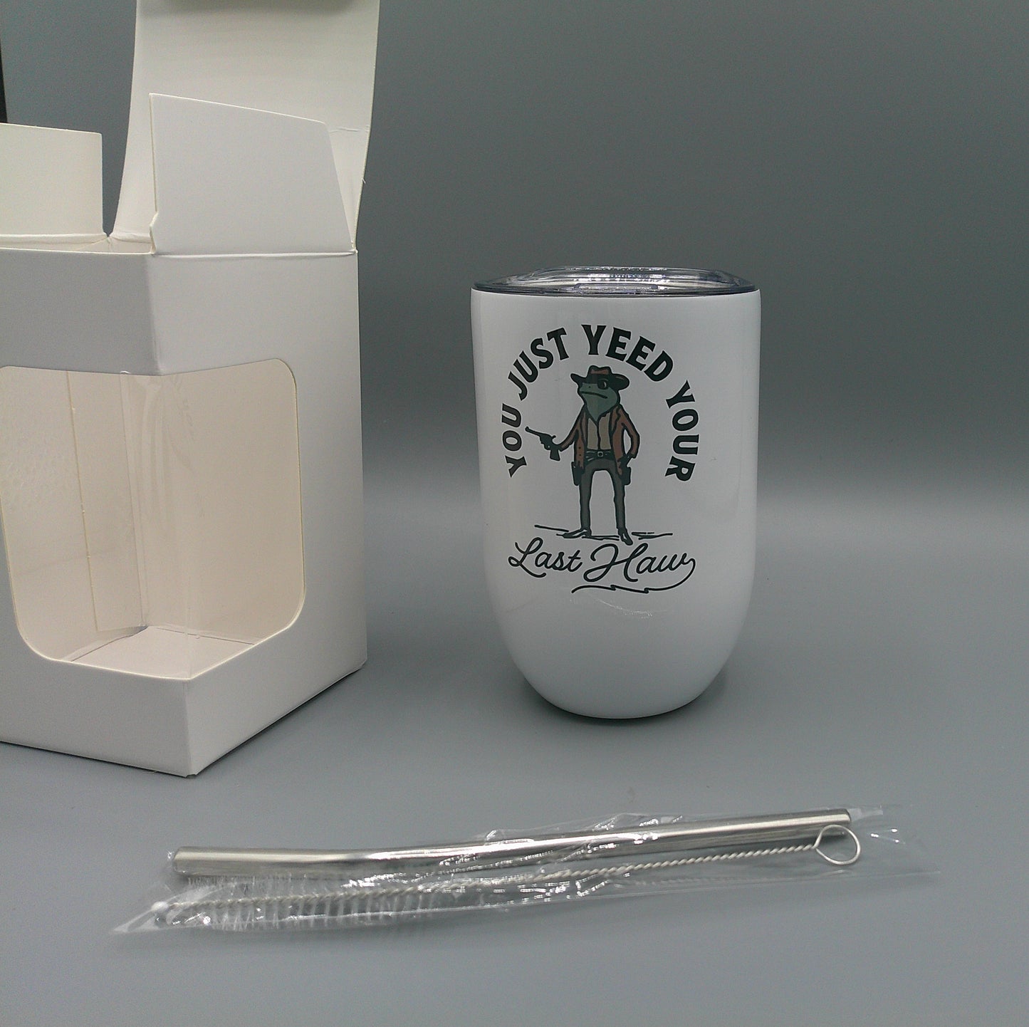 Your Last Yee Haw! Froggy Wine Tumbler, 12 oz travel cup